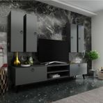 Mobilyafırsat Ideal Tv Ünitesi Duvar Raf Ve Dolaplı Q7821-4 Antrasit
