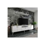 MobilyaFırsat Ideal Tv Ünitesi Duvar Raf Ve Duvar Dolaplı -1 Beyaz Q7027