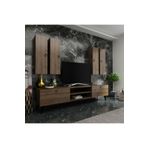 MobilyaFırsat Ideal Tv Ünitesi Duvar Raf Ve Duvar Dolaplı -2 Ceviz Q7021