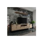 MobilyaFırsat Ideal Tv Ünitesi Duvar Raf Ve Duvar Dolaplı -3 Çırağan Q7027