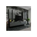 MobilyaFırsat Ideal Tv Ünitesi Duvar Raf Ve Duvar Dolaplı -4 Antrasit Q7020
