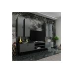 MobilyaFırsat Ideal Tv Ünitesi Duvar Raf Ve Duvar Dolaplı -4 Antrasit Q7021