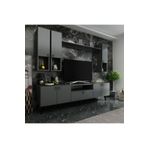 MobilyaFırsat Ideal Tv Ünitesi Duvar Raf Ve Duvar Dolaplı -4 Antrasit Q7024
