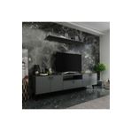 MobilyaFırsat Ideal Tv Ünitesi Duvar Raf Ve Duvar Dolaplı -4 Antrasit Q7027