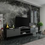 Mobilyafırsat Ideal Tv Ünitesi Duvar Raf Ve Duvar Dolaplı Q7018-4 Antrasit