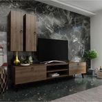 Mobilyafırsat Ideal Tv Ünitesi Duvar Raf Ve Duvar Dolaplı Q7022-2 Ceviz