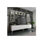 MobilyaFırsat Ideal Tv Ünitesi Duvar Rafı -1 Beyaz Q7007