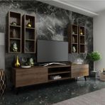 MobilyaFırsat Ideal Tv Ünitesi Duvar Rafı -2 Ceviz Q7001
