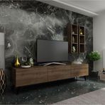 MobilyaFırsat Ideal Tv Ünitesi Duvar Rafı -2 Ceviz Q7003
