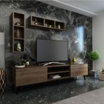 Mobilyafırsat Ideal Tv Ünitesi Duvar Rafı Q7005-2 Ceviz
