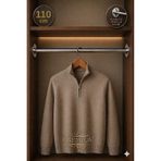 Mobilyap Aksesuar Premium - Dolap İçi Yuvarlak Krom Askı Borusu Daire ( Askı Borusu + flanş + vida) - 1.Kalite (110 cm)