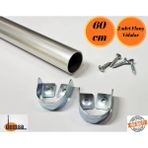 mobilyap Demsa -60 cm Dolap Içi Yuvarlak Askı Borusu 1.kalite 2 Adet Flanş ve Vidalar Içinde