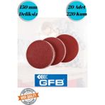 mobilyap Gfb 20 Adet 220 Kum Cırt Zımpara Kağıdı El Zımparaları Seti 150 mm Deliksiz Avuç Içi Spiral - Kırmızı