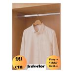 Mobilyap Interior - Dolap İçi Oval Krom Askı Borusu( Askı Borusu + flanş + vida) - 1.Kalite (99 cm)