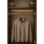 mobilyap Premium - Dolap Içi Yuvarlak Krom Askı Borusu Daire ( Askı Borusu + Flanş + Vida) - 1.kalite (109 Cm) - Metalik Gri