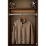 mobilyap Premium - Dolap Içi Yuvarlak Krom Askı Borusu Daire ( Askı Borusu + Flanş + Vida) - 1.kalite (136 Cm) - Metalik Gri