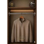 mobilyap Premium - Dolap Içi Yuvarlak Krom Askı Borusu Daire ( Askı Borusu + Flanş + Vida) - 1.kalite (39 Cm) - Metalik Gri