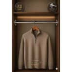 mobilyap Premium - Dolap Içi Yuvarlak Krom Askı Borusu Daire ( Askı Borusu + Flanş + Vida) - 1.kalite (73 Cm) - Metalik Gri