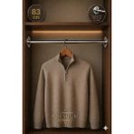 mobilyap Premium - Dolap Içi Yuvarlak Krom Askı Borusu Daire ( Askı Borusu + Flanş + Vida) - 1.kalite (83 Cm) - Metalik Gri