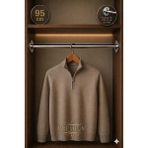 mobilyap Premium - Dolap Içi Yuvarlak Krom Askı Borusu Daire ( Askı Borusu + Flanş + Vida) - 1.kalite (95 Cm) - Metalik Gri