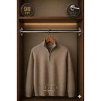 mobilyap Premium - Dolap Içi Yuvarlak Krom Askı Borusu Daire ( Askı Borusu + Flanş + Vida) - 1.kalite (98 Cm) - Metalik Gri