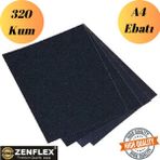 mobilyap Zenflex - 320 Kum Kağıt Zımpara Su Zımparası Sarı Leke Banyo Mutfak 1.kalite Sulu Kuru Yüzey - Siyah