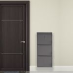 Mobilyapratik Antrasit Kilitli Metal Ayakkabılık Mac3 - 3 Kapaklı - 50X15x103 H