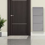 Mobilyapratik Gri Metal Ayakkabılık Mac3 - 3 Kapaklı - 50X15x103 H