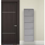 Mobilyapratik Kilitli 5'li Metal Ayakkabılık - Gri