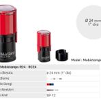 MOBİSTAMPS KAŞE YUVARLAK R-24 MAVİ KEÇELİ