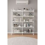 Mobitopya B.D Nilamu 150 cm Kitaplık / Metal Aksamlı / Açık Raf / Organizer / Ofis / Ev / 5 Raflı Kitaplık - Beyaz
