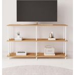 Mobitopya Çevir Kur 150 Cm Atlantik Çam B.d Raflı Tv Sehpası, Tv Ünitesi 150*75*29 Cm