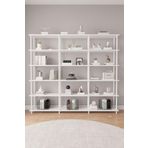 Mobitopya Çevir Kur 200 Cm Beyaz Kitaplık Bd 200*177*29 Cm