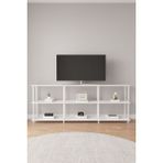 Mobitopya Çevir Kur 200 cm Raflı Tv Sehpası, Tv Ünitesi Beyaz Bd