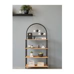 Mobitopya Çevir Kur – Atlantik Çam- 4 Raflı Kahve Köşesi Dolabı | Mutfak Düzenleyici, Stand, 71x167x35 Cm”