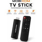 Mobixom Android Tv Stick 4K Ultra Hd Wifi Smart Tv Stick Kumandalı HDMI Medya Oynatıcı - siyah