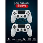 Mobixom Doubleshock 4 Kablosuz Titreşimli Oyun Kolu 2 Adet – Ps4 / Pc Uyumlu, Çift Motorlu, Ergonomik Tasarım - Beyaz