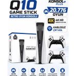 Mobixom Q10 Game Stick Retro Oyun Konsolu 20776 Oyunlu 4K Hd – 2.4g Kablosuz Çift Kol – 128 GB - beyaz