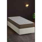 Mobpazar Flora (21cm) Full Ortopedik Lux Bamboo Yaylı Yatak, Çift Taraflı Kullanım, Yüksek Kalite 90x200 cm - 90 x 200 cm