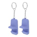 MOBUTOFU 2 Adet dirsek anahtarlık bileklikler telefon braketi yaratıcı anahtarlık kordon araba çevir anahtarlik telefon standı telefon pervanesi eller için cep telefonu tutacakları pvc Blue