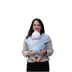 moby baby co. Sling -%100 Pamuk - Wrap - Bebek Taşıma Şalı (Mavi, 450cm x50cm)