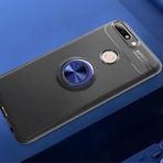 Moby Shop Huawei Y7 2018 Ultra Koruma Sağlayan Stand Özellikli Ringguard Yüzüklü Silikon Kılıf