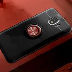 Moby Shop Samsung Galaxy J4 Ultra Koruma Sağlayan Stand Özellikli Ringguard Yüzüklü Silikon Kılıf