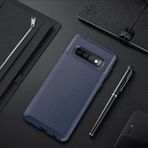 Moby Shop Samsung Galaxy S10 Kılıf Karekarbon Desenli Şık Ve Dayanıklı Torvex Premium Silikon Kapak