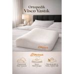 Mobyat Ortopedia Boyun Düzleşmesine Destekli Ortopedik Visco Yastık - 40 x 50 cm - Beyaz