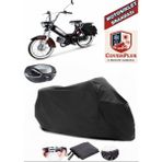 Mobylette Classic 3500 Branda Siyah Arka Çanta Uyumlu(Topcase) Motosiket Brandası Motor Örtüsü Çadır Su Geçirmez Motosiklet Kılıfı Motor Brandası,lastikli,taşıma Torbalı