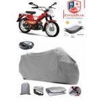 Mobylette Super 52 Branda Gri Arka Çanta Uyumlu(Topcase) Motosiket Brandası Motor Örtüsü Çadır Su Geçirmez Motosiklet Kılıfı Motor Brandası,lastikli,taşıma Torbalı