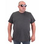 Moc Grande 11100 Büyük Beden Basic Antrasit Melanj Erkek T-shirt