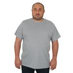 Moc Grande 11100 Büyük Beden Basic Gri Melanj Erkek T-shirt