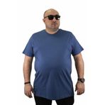 Moc Grande 11100 Büyük Beden Basic İndigo Erkek T-shirt